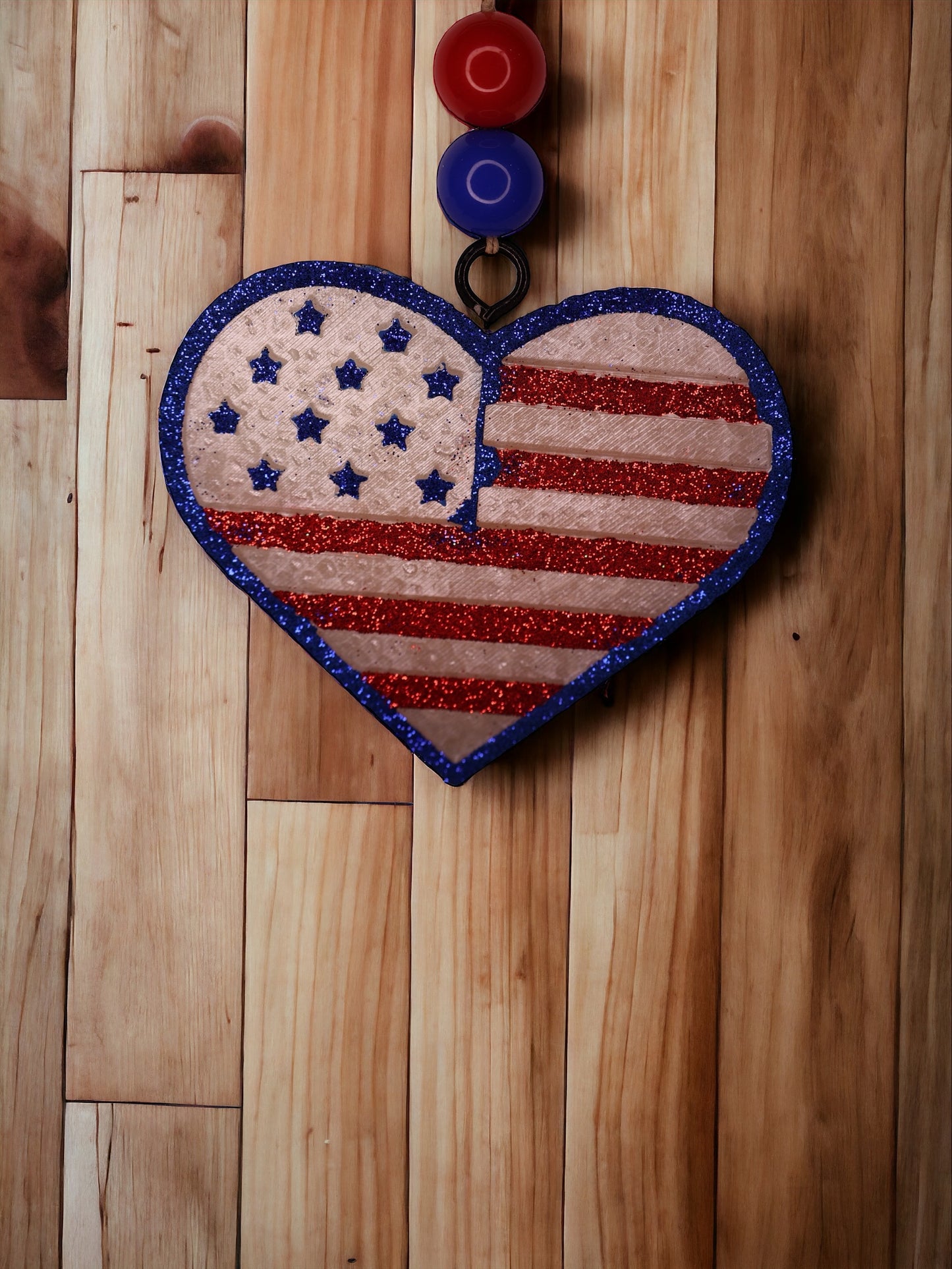 Heart Shape with Stars & Stripes