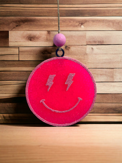 Smiley Face with Lighting Bolt Eyes