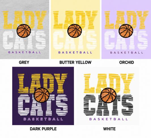 Basketball LADYCATS WILDCATS w/Stripes (Copy)