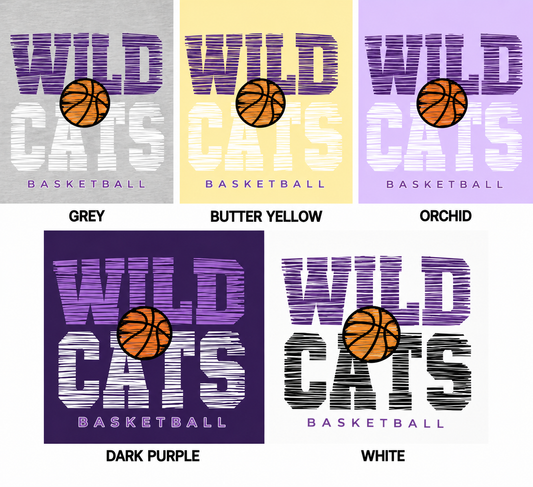 Basketball WILDCATS w/Stripes